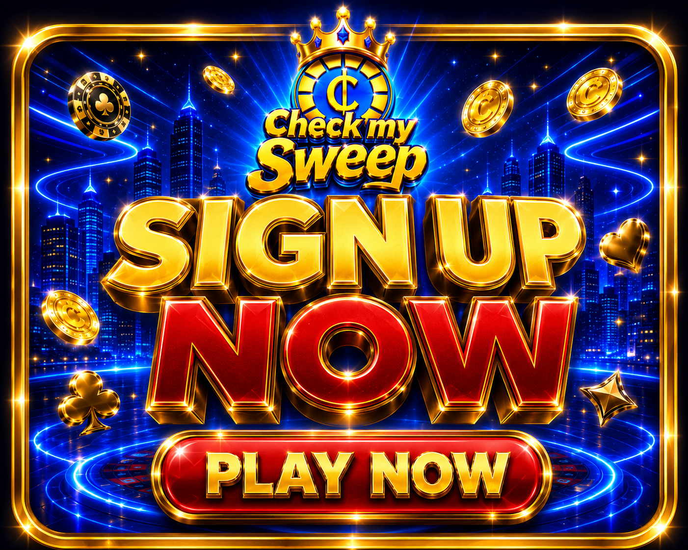 Check my Sweep. Sign up now. Play now.